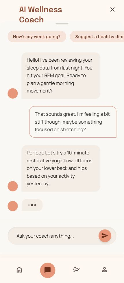 TrackFlow AI coach chat